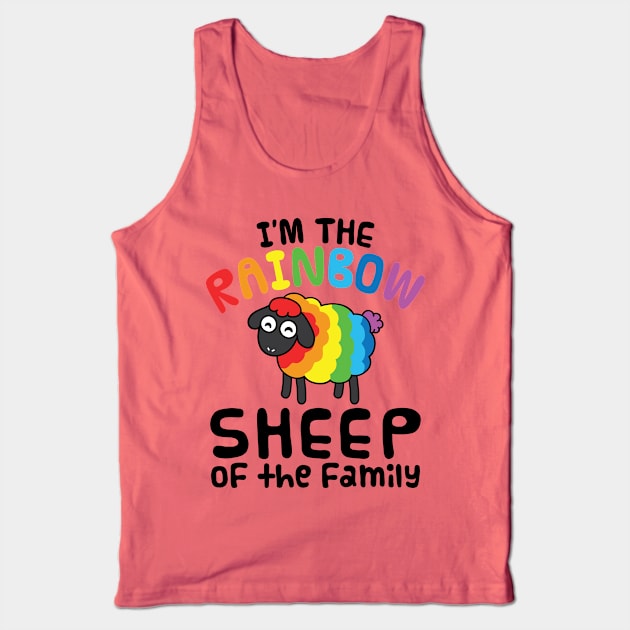 Gay Pride Rainbow Shirt - Rainbow Sheep Tank Top by redbarron